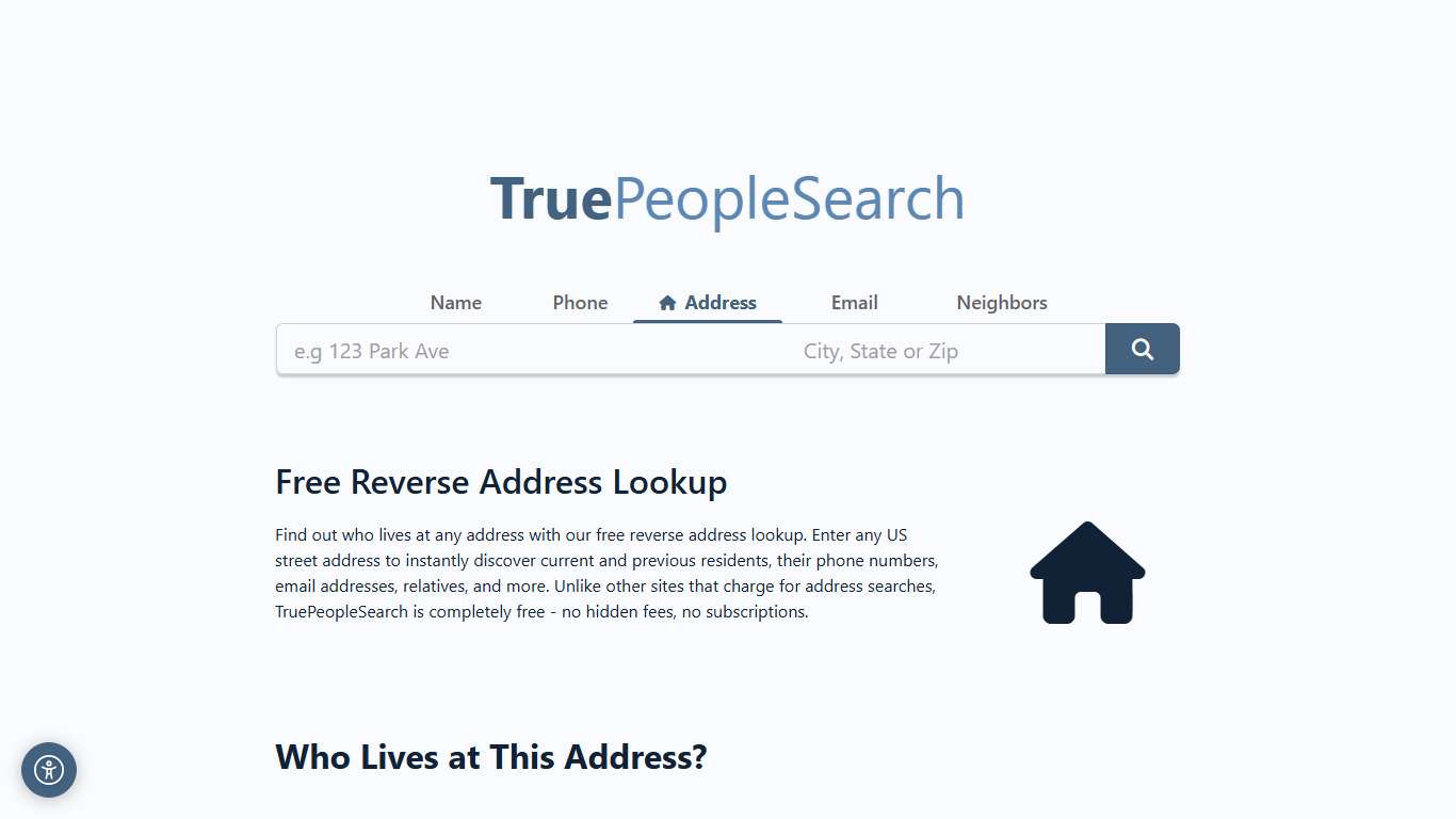 Free Reverse Address Lookup - Who Lives at This Address - TruePeopleSearch